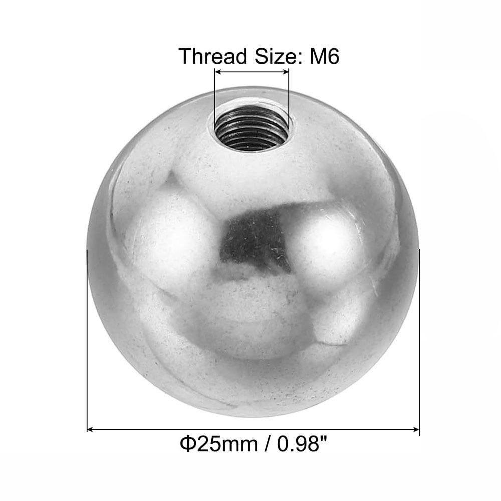 4 шт. серебряные шариковые гайки M4/M6, круглые шариковые гайки с резьбой для сверления, осветительные приборы, украшения своими руками