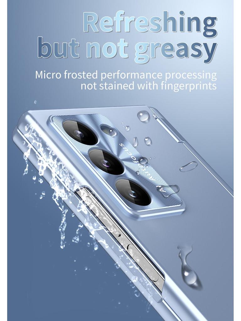 Совместимый чехол для Samsung Z Fold7/6 с отсеком для стилуса на двойном шарнире, пленкой-оболочкой для стилуса, полным покрытием и защитой от падений.