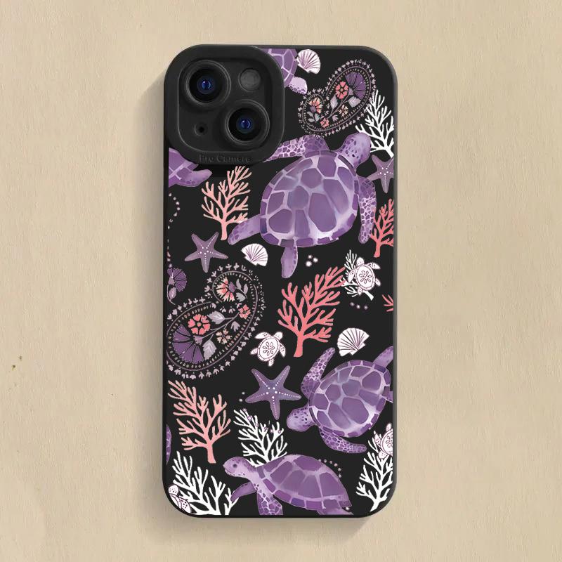 Чехол для телефона Samsung Galaxy S25 S24 S23 Ultra S22 Plus S21 FE A16 A14 A13 A54 A33 красочная морская черепаха противоударный мягкий чехол