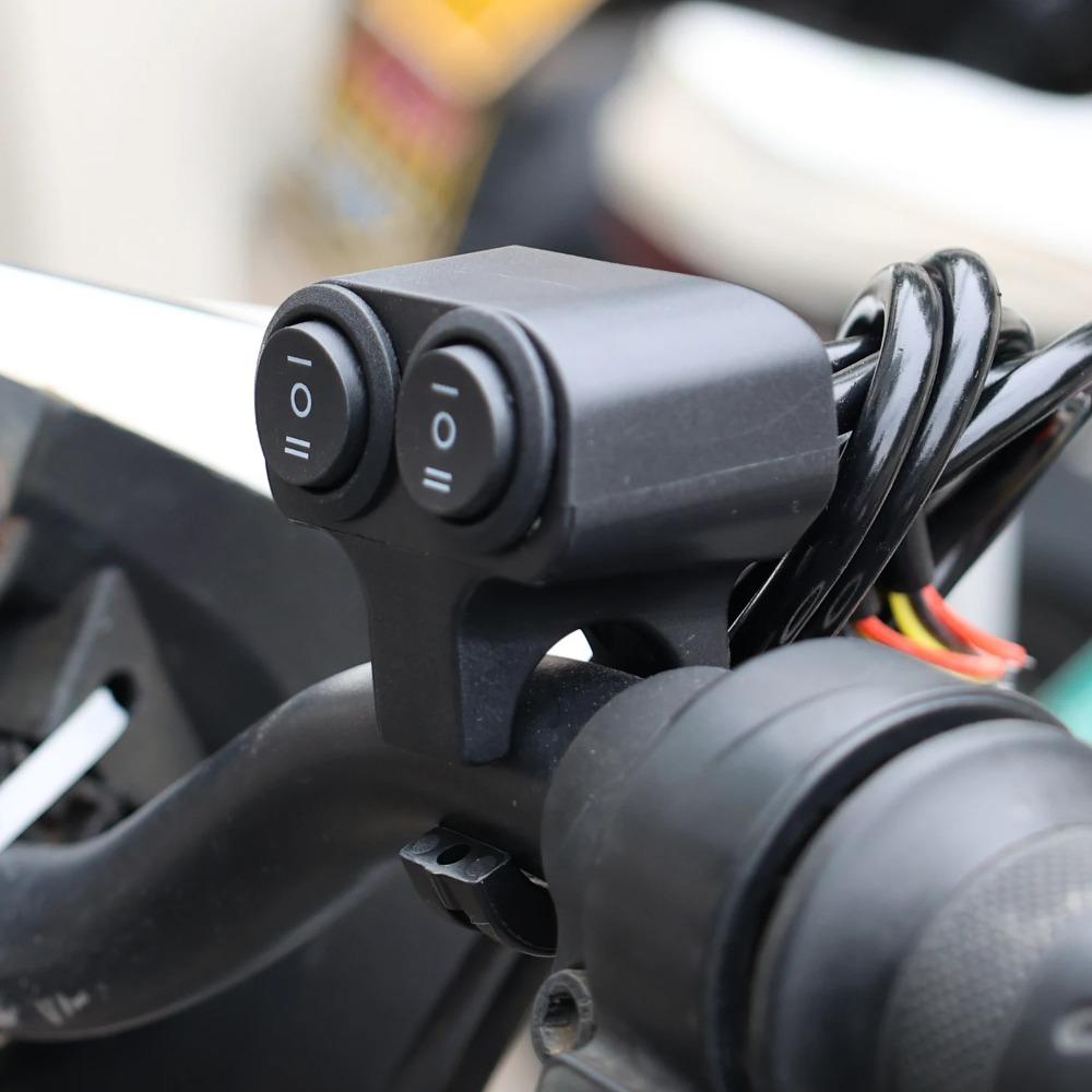 LED Compatible Light Control Button Aluminum Alloy Motorcycle Switch Spotlight Operation