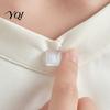 Clothing Fixing Tool Cat's Eye Stone Magnetic Button, No Sew Safety Button Pin for Magnet Scarf Shirts Sweater, Round Square Love Heart Decorative