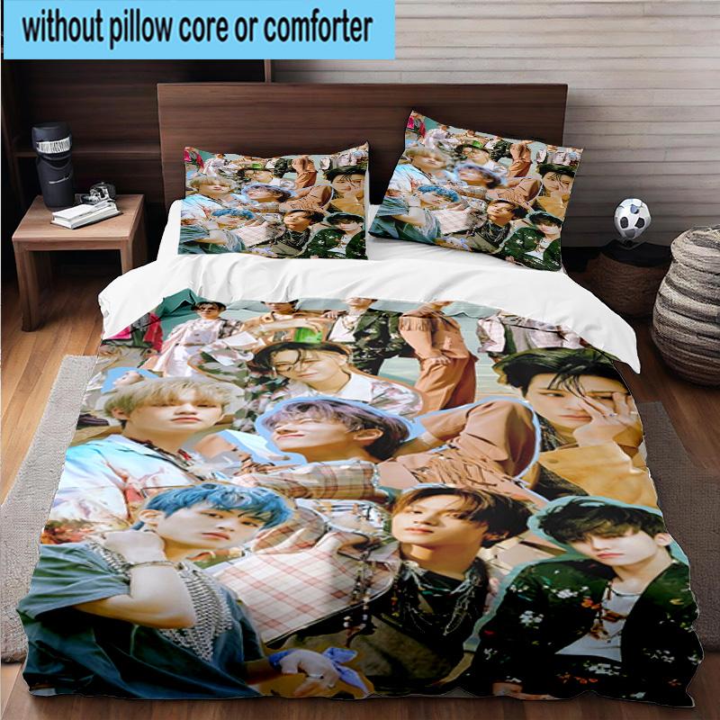 3PCS Kpop music 3pcs Bedding,Including 3PCS Duvet Cover And 2pcs Pillowcases Perfect for Christmas,Ideal for Bedroom, Dormitory