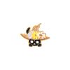 DIY new animal series paint earrings, creative cartoon magic hat cat alloy earrings E8111