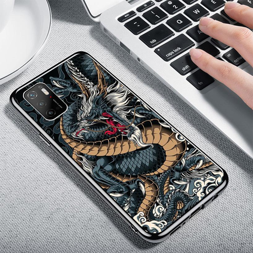 Азиатские Драконы Животное Татуировка Чехол для Телефона для Xiaomi Poco X5 X6 X7 Pro X4 Gt F7 Ultra M8 M7 Redmi 15C 15 13C 13 12C 12 Уникальный Чехол