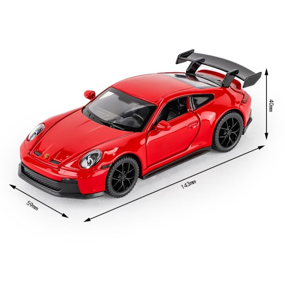 1/32 Porsche 911 GT3 RS Металлическая литая модель гоночного автомобиля Коллекция Хобби Декоративные Миниатюрные Украшения Звук Свет Игрушка Подарок для Друзей