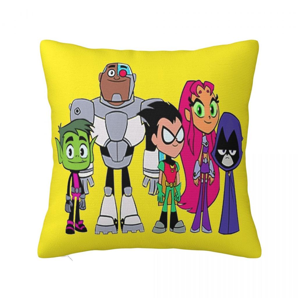 Cartoon Go Pillow Cover T-Teen Square Pillow Case Cushion Cover Retro Trendy Graphic Pillowcases For Sofa Home Decorative