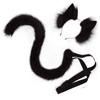 Cartoon Ears Tail Set Masquerade Halloween Cats Cosplay Party Costume Ear Hairhoop Headwear Lolita Accessories