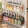 Carbon Steel Magnetic Slipper Rack Expandable Wall Mounted Shoe Rack  Behind Entry Door