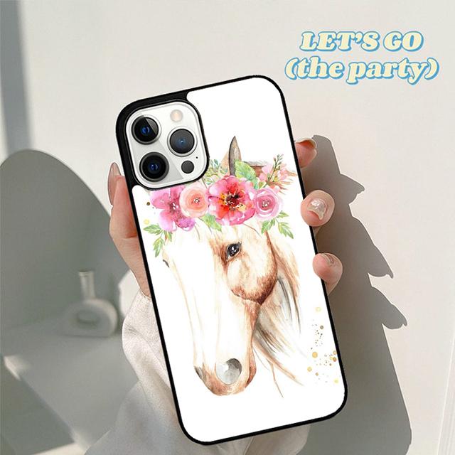 Осенняя лошадь акварельные цветы чехол для телефона для iPhone 17 Air 16 16e 15 12 11 13 14 Pro Max Apple Plus Coque