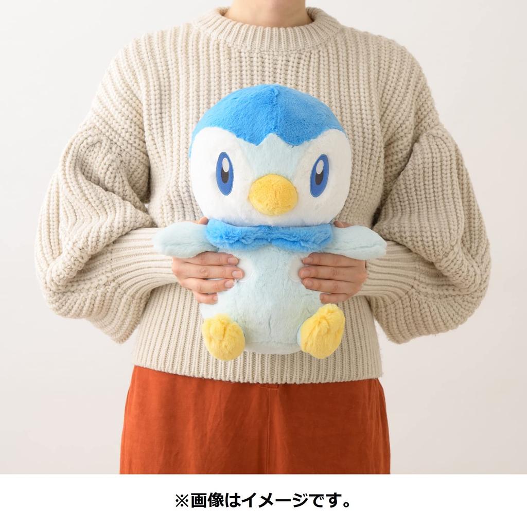 Pokemon Center Original Fluffy Hug Мягкая игрушка Piplup 34 x 29 x 22 x Ш x (HD см)