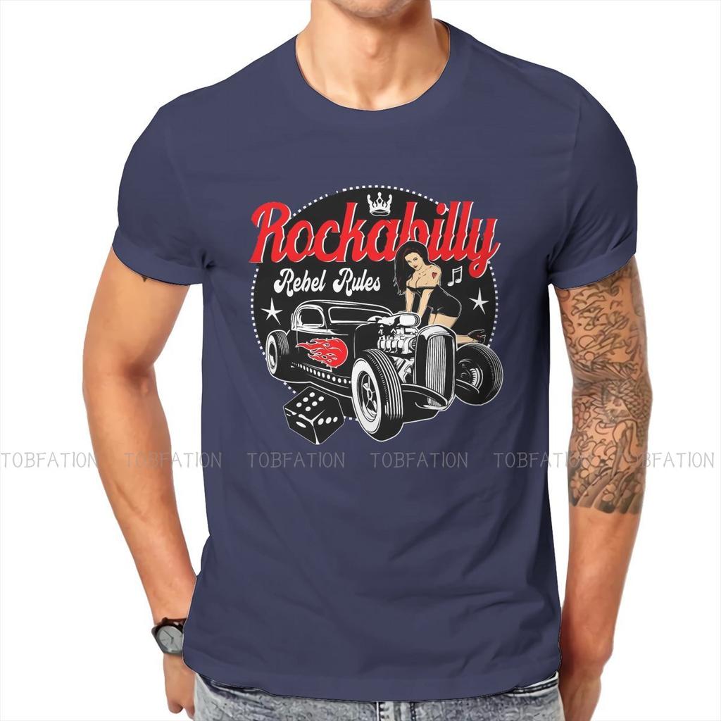ZX Rockabilly Music Hot Rod Sock Hop Dance Vintage Rock and Roll Essential T Shirt Vintage Cotton Men Tees Harajuku Crewneck TShirt