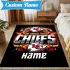 Custom Name Kansas Skull Pride Rug Game Carpet, Floor Mat for Bedroom Living Room Entryway Rug, Home Decor Idea Gift for Christmas birthday