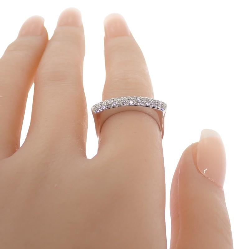 Без бренда  #16(Размер Японии) кольцо K18 белое золото мужское