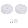 2Pcs LED Motion Sensor Lights USB Rechargeable Multifunction Round Small Motion Sensor Lights for