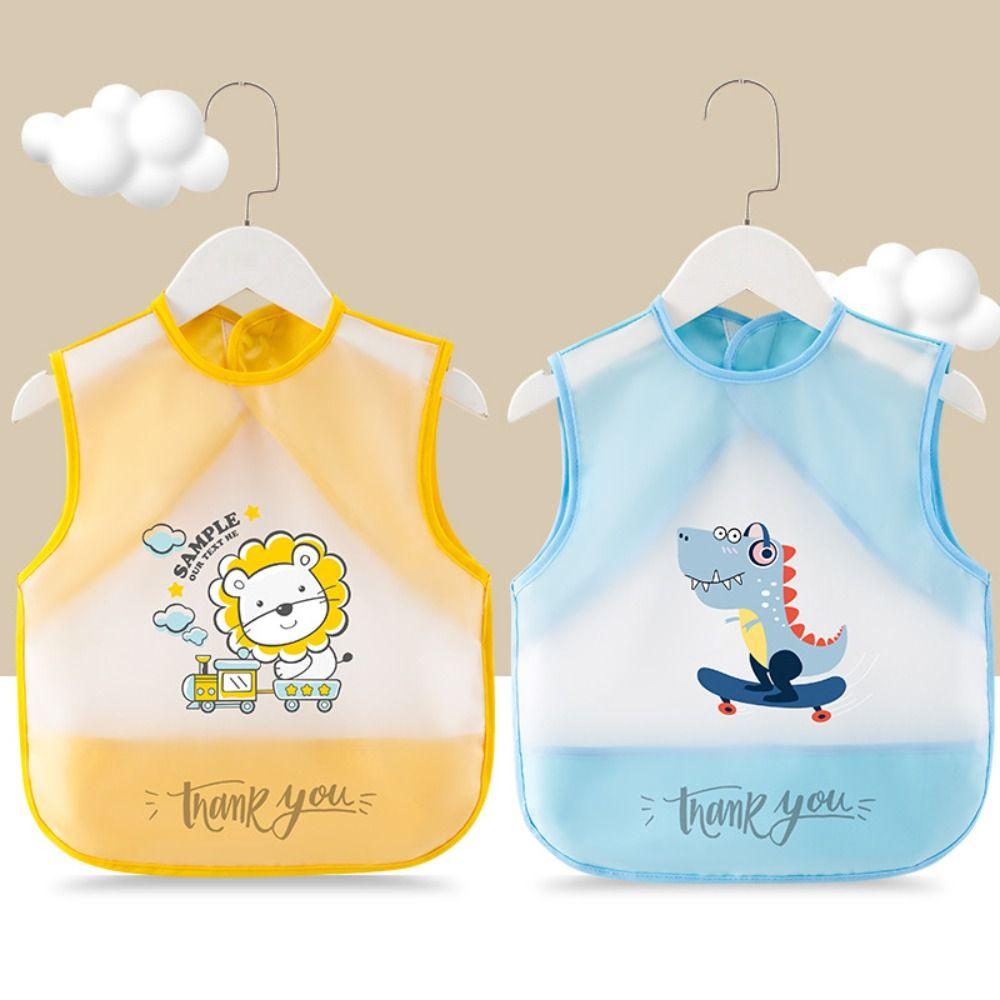 Dirt Proof Kids Apron Waterproof Sleeveless Scarf New Baby Feeding Bib  Mealtime