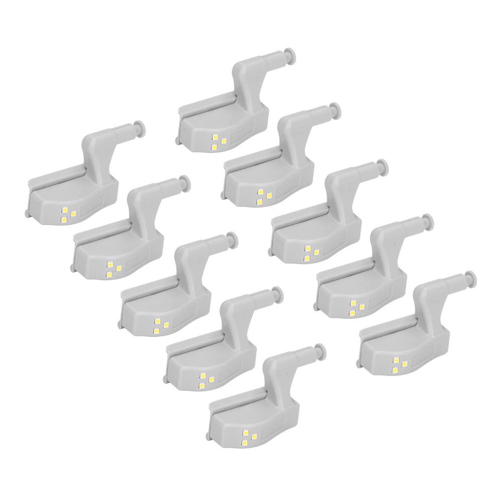 10 Pack Warm White Cabinet Hinge Light 3 LED Beads Closet Wardrobe Light Garage