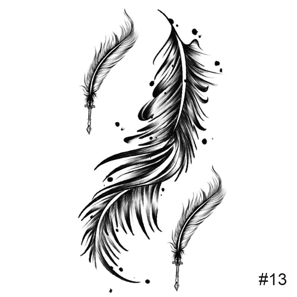 Маленькие свежие черные татуировки наклейки водонепроницаемые долговечные татуировки наклейки боди-арт татуировки для женщин мужчин