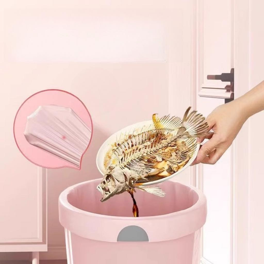 100 фиолетовых мусорных мешков с завязками, пластиковые мусорные мешки, подходят для кухни, ванной, спальни и дома - портативная утилизация