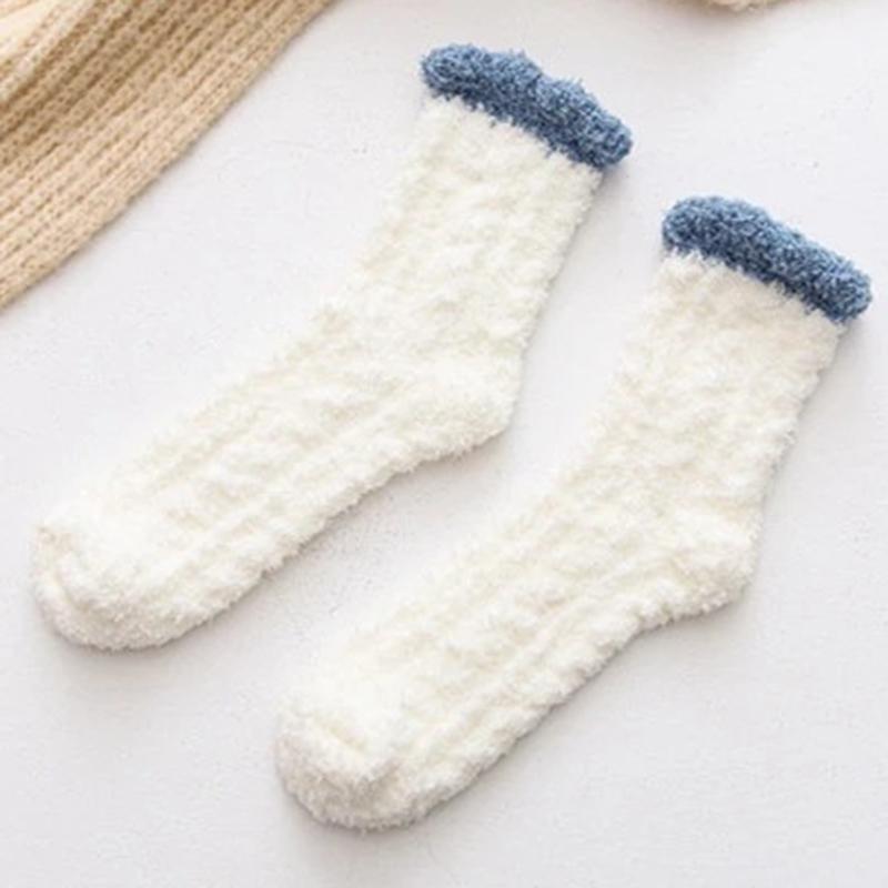 Зимние Теплые Пушистые Мягкие Носки Толстые Термо Носки Мягкие Каваи Холодостойкие Средние Носки Коралловый Флис Напольные Носки для Сна