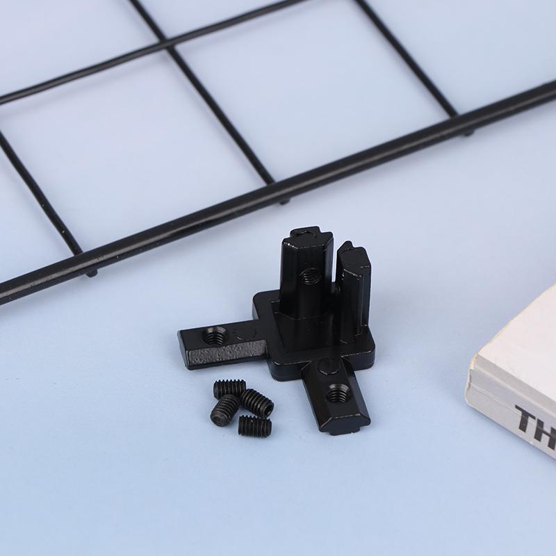 4Pack 3-Way End Corner Bracket Connector For T Slot 2020 3030 4040 Aluminum Extrusion Profile 3-Dimensional Bracket Parts