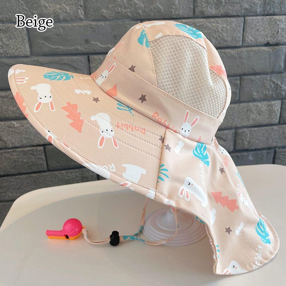 With Whistle Kids Bucket Hat Polyester Panama Hat Outdoor Sun Cap Toddler