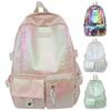 Multi-Pocket Laser  Backpack Korean Style Shoulder Bag Portable Students School Bag  Teenager