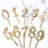 Cake Numeral Topper Crown Style Dazzling Acrylic Number Cake Topper Anniversary Birthday Party Decoration for Home