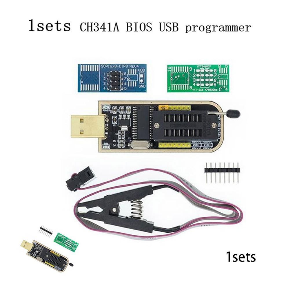 USB-программатор USB Flash BIOS серии CH341A 24 25+для чипа SOIC8 SOP8 IC адаптер
