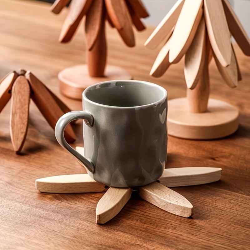 Tree Design Stand Wooden Trivets Decorative Anti Scald Heat Resistant Walnut Table Mat Insulated Pads Coaster Wood Placemats Pot