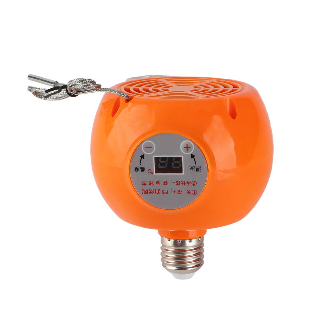 E27 Heating Lamp Auto Constant Temp Adjustable Poultry Heater Lamp for Rabbits Chickens Ducks 150W