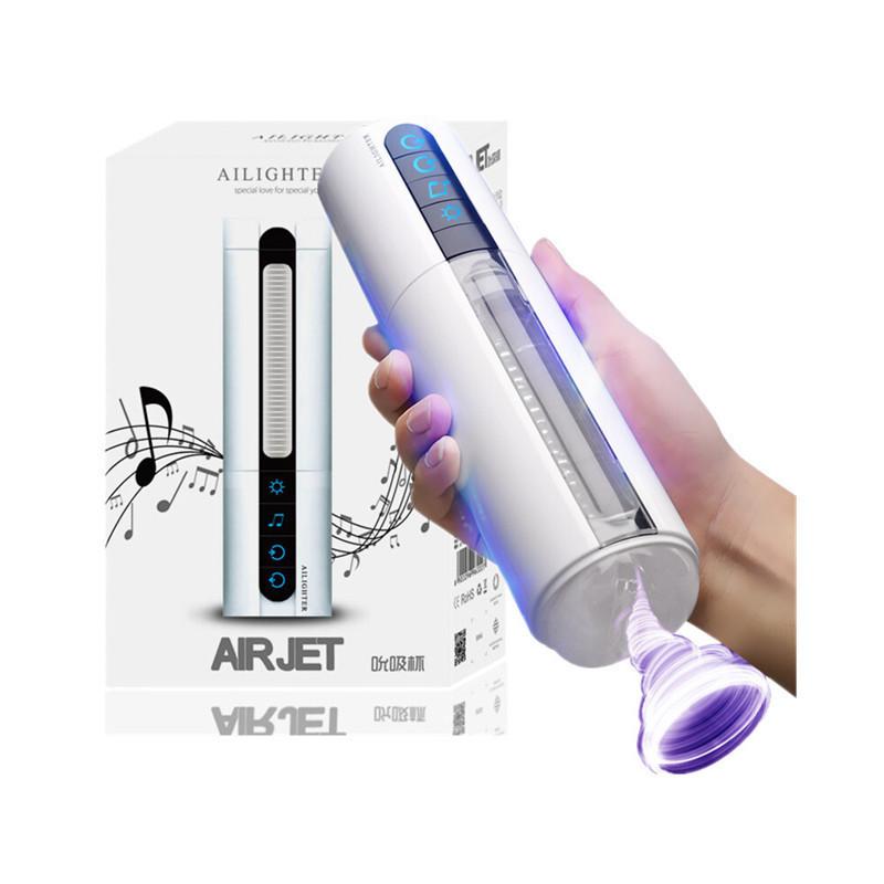New Male Electric Masturbator Sucking Male Masturbator Heating Masturbation Cup Larger Size Hands Free Ass 6 Vibrating Modes 6 Sexy Voice Sex Toys