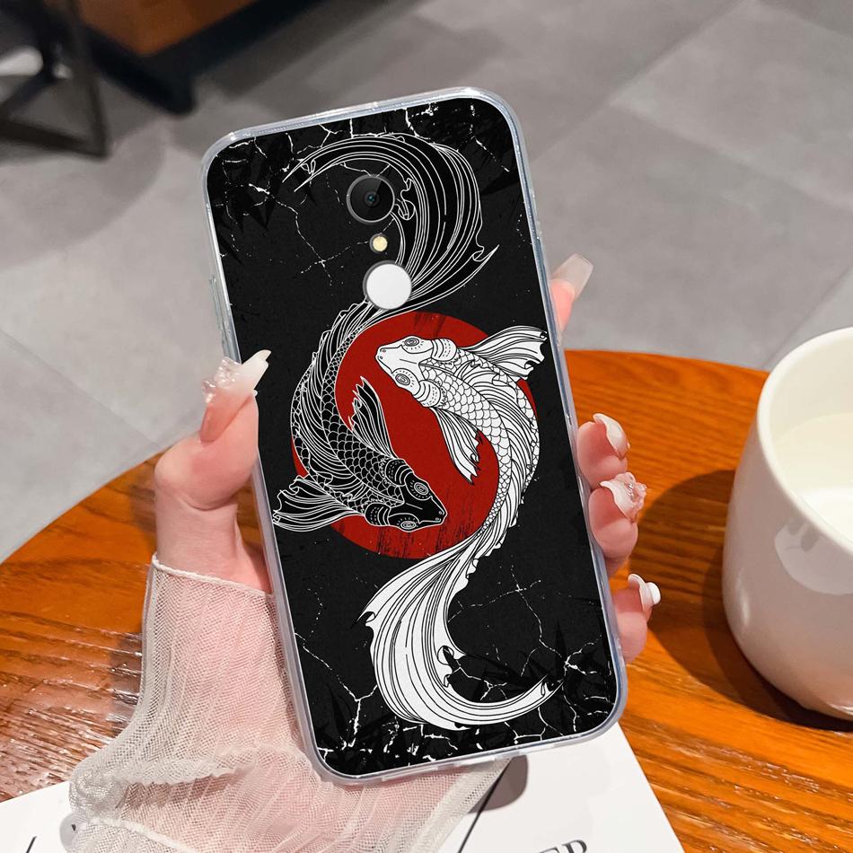 Чехол для телефона Redmi 5 Plus 5A, смешной мультяшный узор, мягкий тонкий ТПУ, прозрачный силиконовый чехол для Redmi 5+, легкий Funda