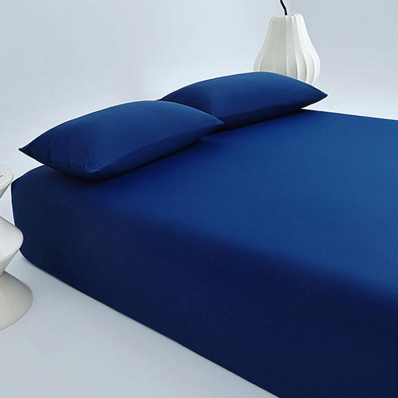 Solid Nylon Cooling Fitted Sheet Set Naked Sleep Summer Skin-Friendly Sheets with Pillowcases Anti-Skid Comfortable Home Textile