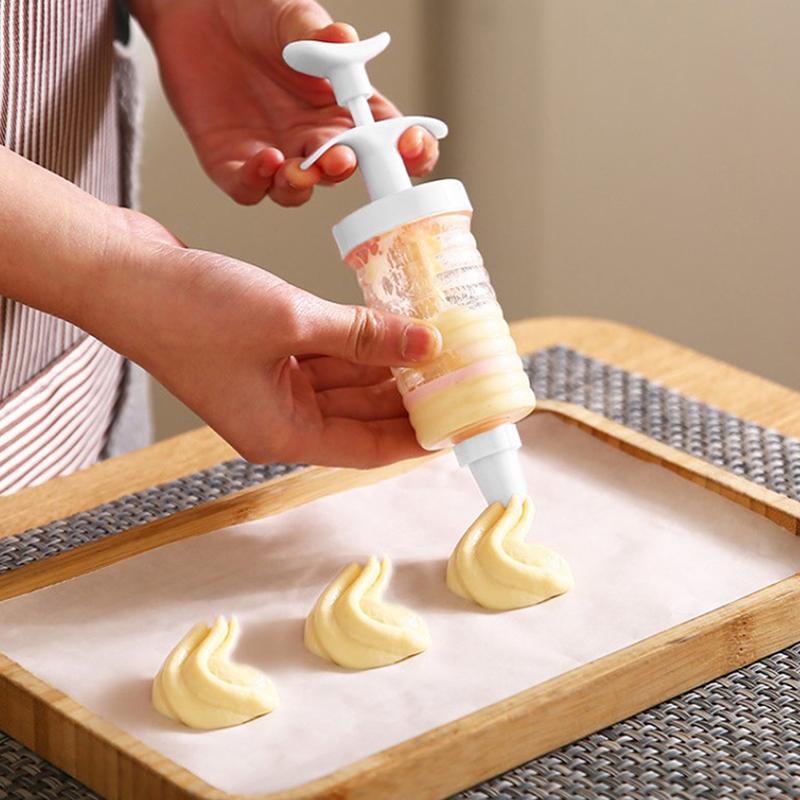 8 Pcs Pipe Nozzles With Syringe Plastic Cream Baking Nozzle Pastry Tools