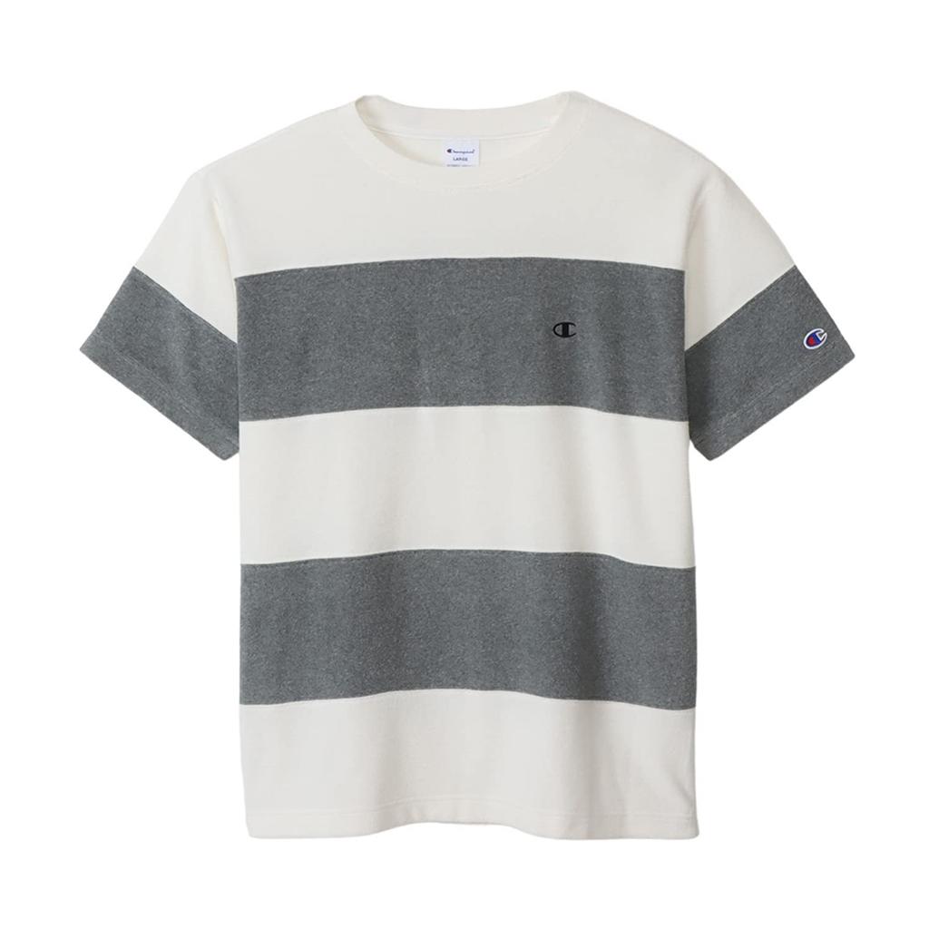 Champion T-Shirt, Short-Sleeve, Crew Neck, COTTON USA, Single-Logo Embroidery, Panel Short-Sleeve T-Shirt, Basic, C3-X360-010-L