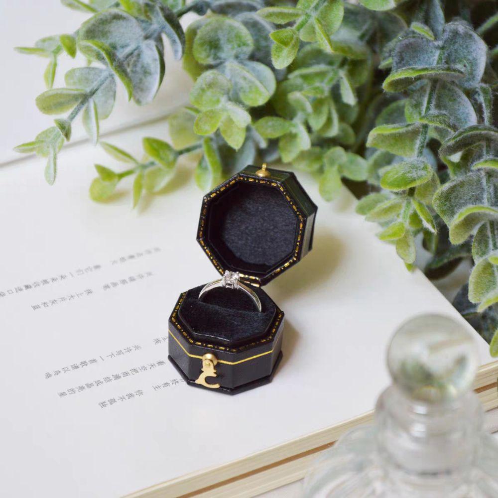 Exquisite Engagement Ring Box Display Holder Jewelry Storage Box Small Ring Bearer Box  Unisex