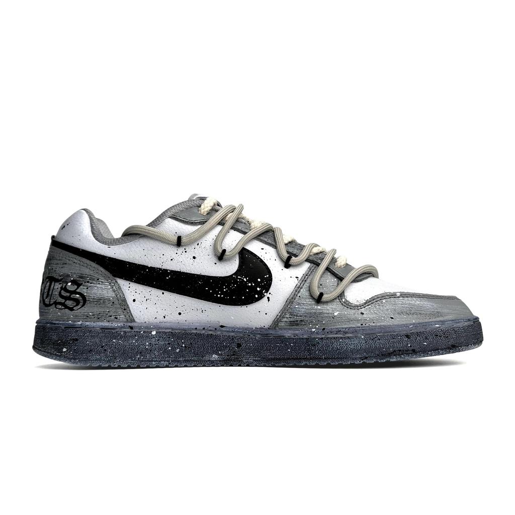 Nike EBERNON Низкие кеды для скейтборда Мужские Серый Белый Черный AQ1775-100(Команда87-)