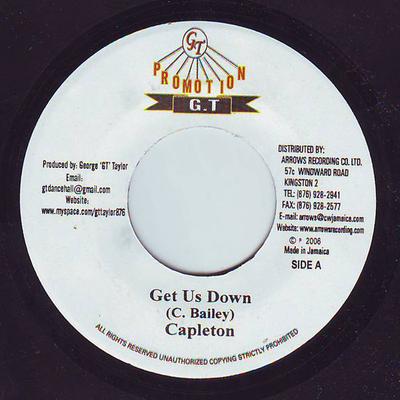 7-дюймовая пластинка CAPLETON / MICKEYLOUS - Get Us Down / Instant Hit NONE G.T Promotion. Ямайское регги, ска и даб
