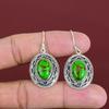 Медно-зеленые бирюзовые серьги из стерлингового серебра 925 пробы, винтажные серьги с зеленым бирюзовым драгоценным камнем, ювелирные изделия, подарки для нее, серьги ручной работы