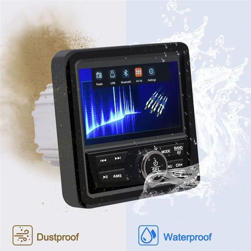 Classic-Marine Radio Boat Stereo Bluetooth FM AM Radio Digital Media Audio Playe Waterproof Boat Accessories