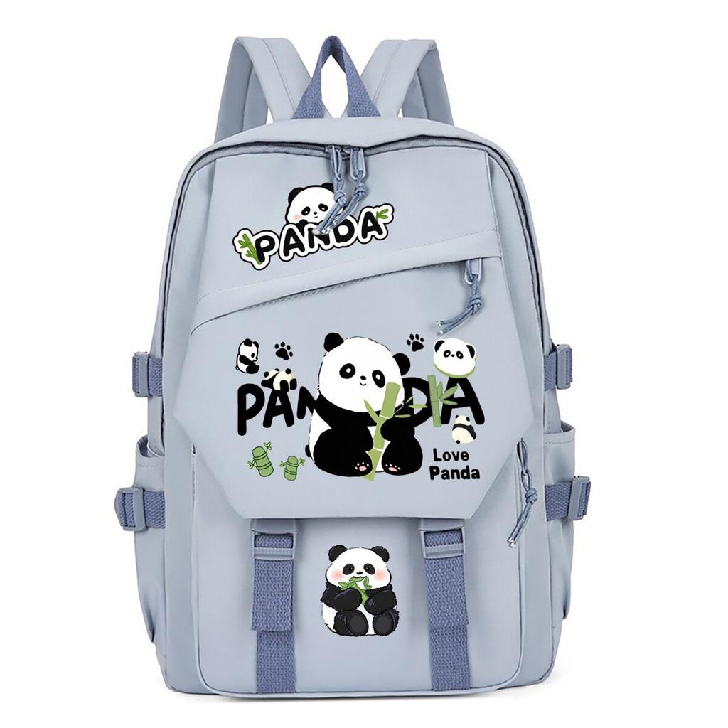 Panda Huahua Cartoon Printed Student Campus Backpack Casual Large Capacity School Bag