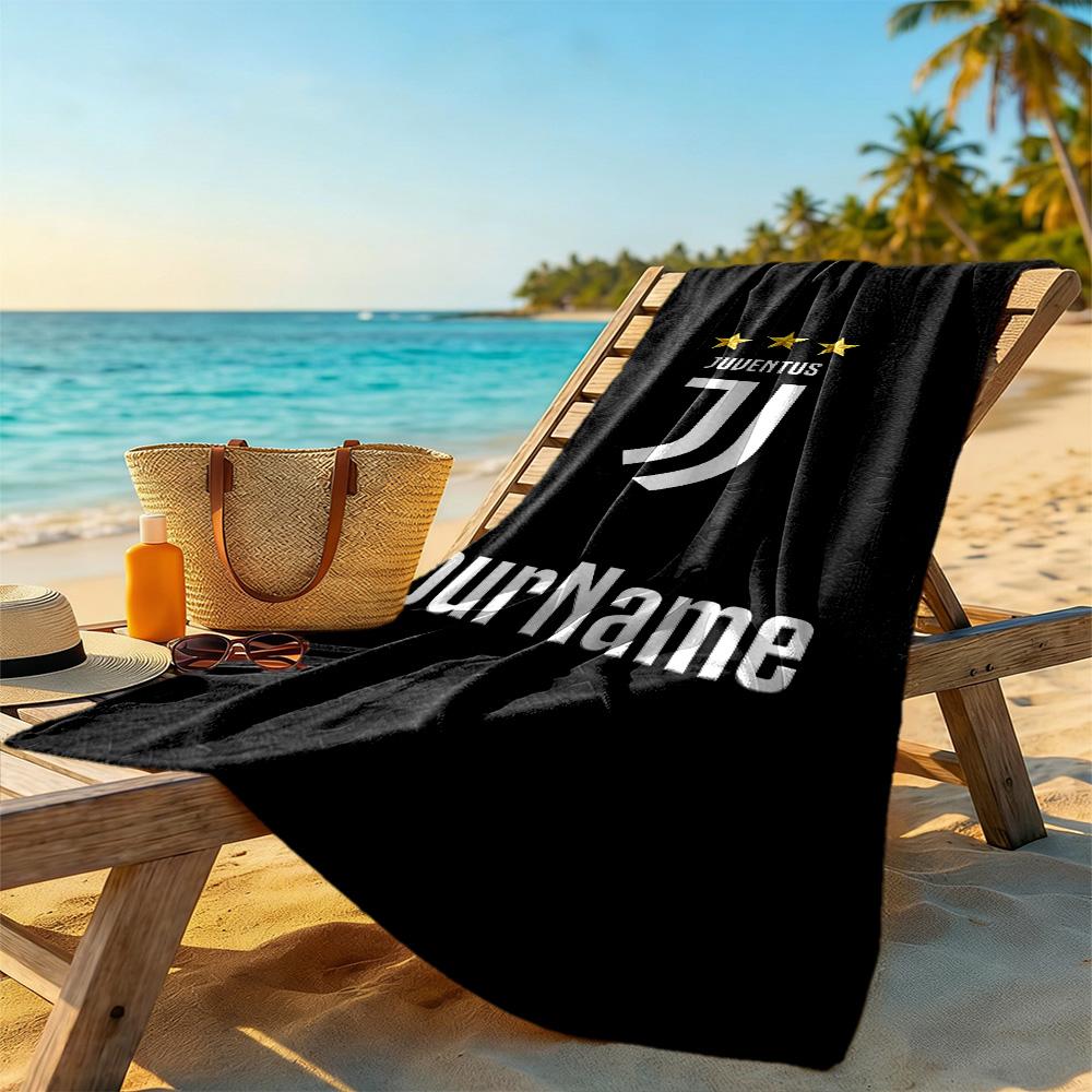 Juventus Customizable Name Beach Towel Super Soft Microfiber Quickdry Fabric Suitable for Sports Travel Swimming Yoga Bathroom Beach And Pool
