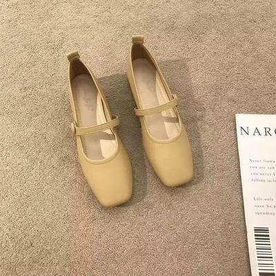 Весна и осень 2024 г. Женские туфли на низком каблуке в корейском стиле для вечеринок и работы, черные туфли Мэри Джейн на плоской подошве, женские повседневные туфли-лодочки 35-41