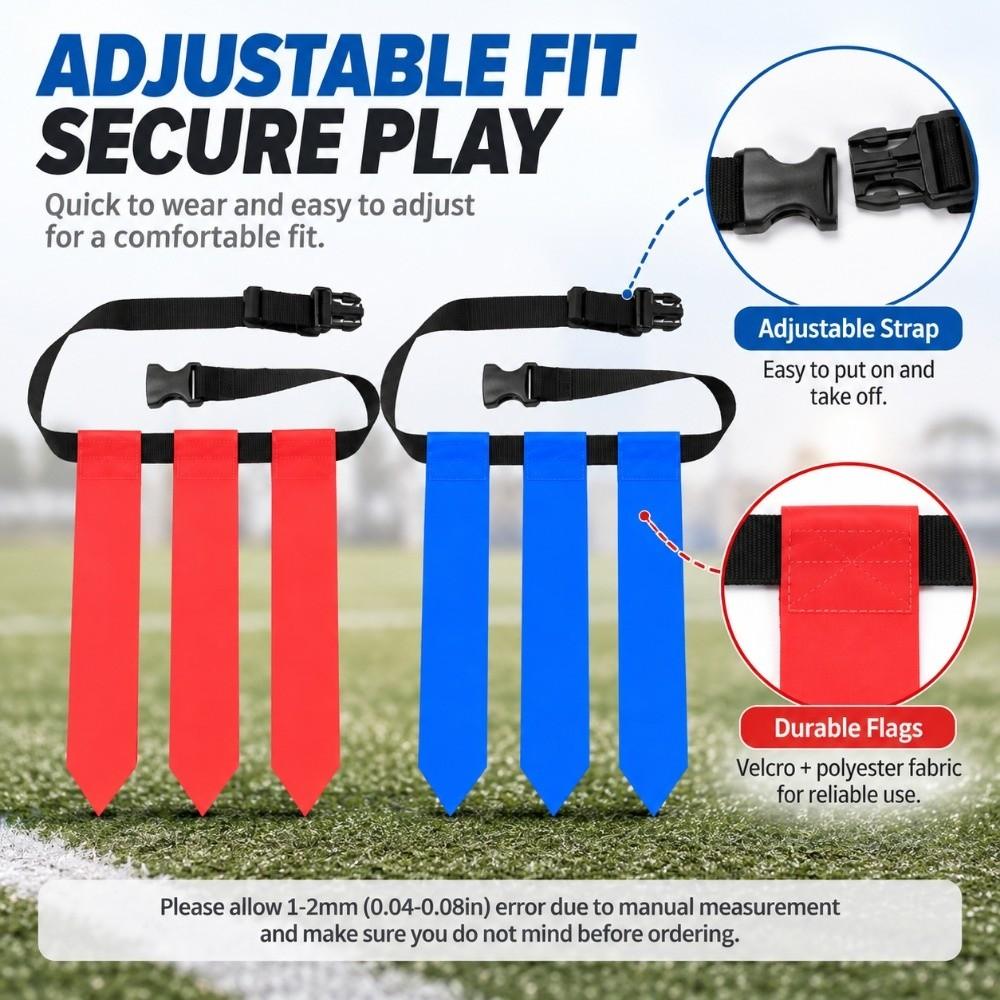 PVC Float Strap Rugby Waist Flags with Storage Bag Football Belt American Football Waist Flag