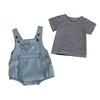 Baby Clothes Overalls Denim Summer Clothes Bodysuit Boys Girls Coveralls Set Baby Shichigosan Birthday Preparing for Birth Gift Light Blue 12M