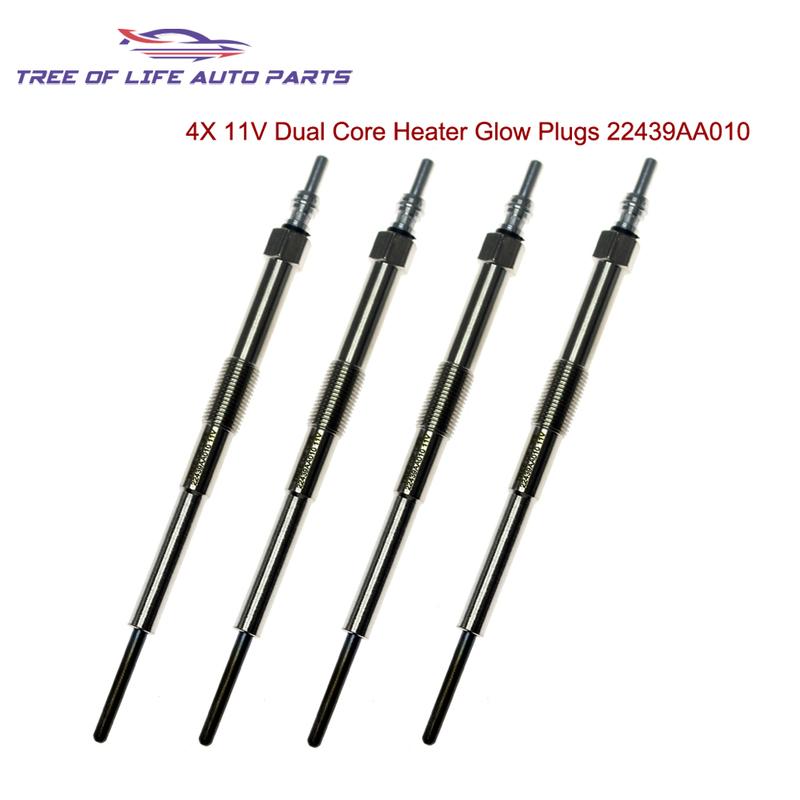 4X 11V New Heater Glow Plugs For Subaru Outback II 2.0 D AWD 2009-2014 Fits Subaru XV 2.0D 2012-2017 22439AA010 22439AA000