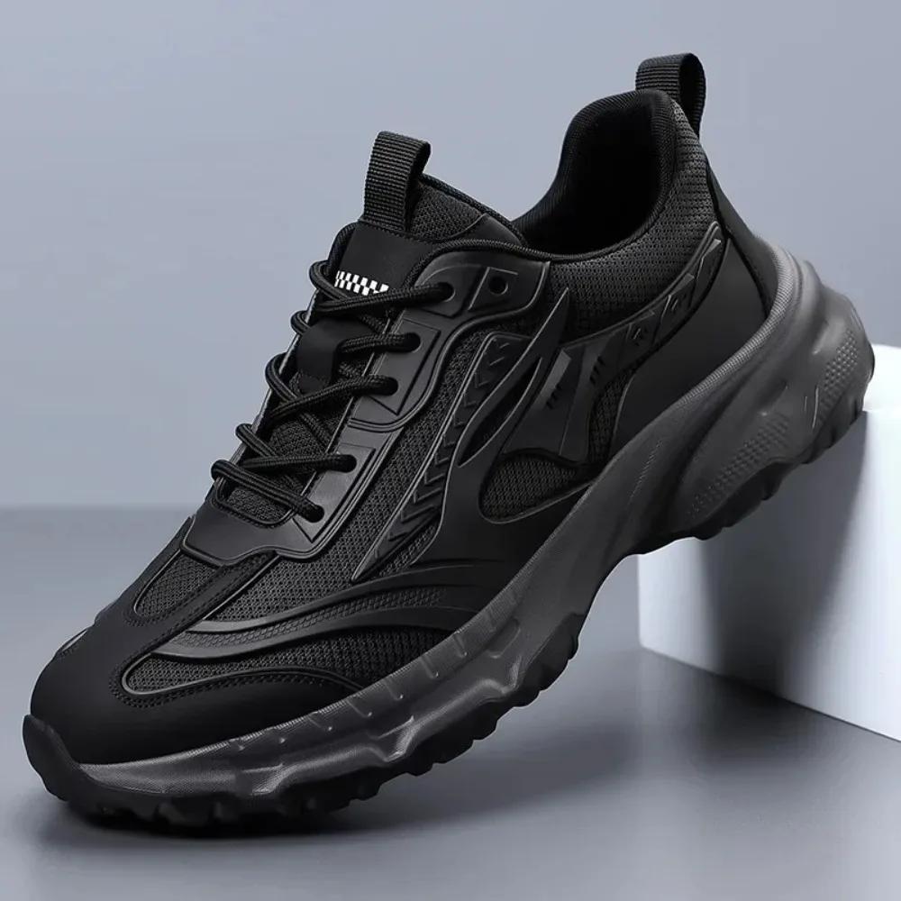Летние Новые Сетчатые Спортивные Кроссовки для Подростков Толстая Подошва Дышащие Повседневные Модные Молодежные Удобные Кроссовки с Увеличением Роста Кроссовки для Бега