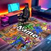 Custom Name Personalized Game Rainbow Friends Print Carpet, Versatile Home Decor Rug, for Playroom, Apartment, Balcony, Entryway, Hallway Gift
