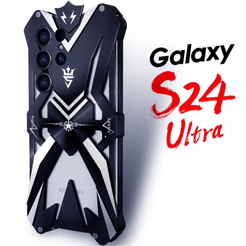For Samsung Galaxy S24 Ultra S23 Ultra S22 Plus S21 FE Shockproof Aluminum metal Luxury Armor Men Cover case