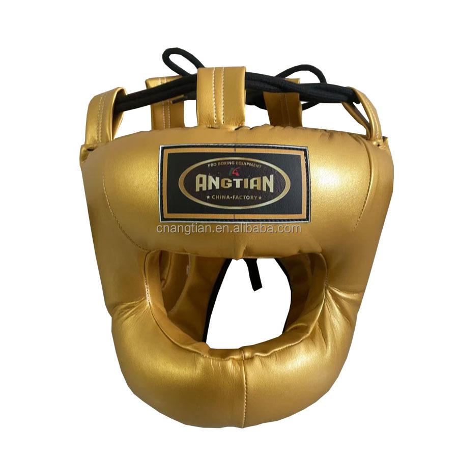 Best Selling MMA Punching Leather Head Protective Boxing Helmets